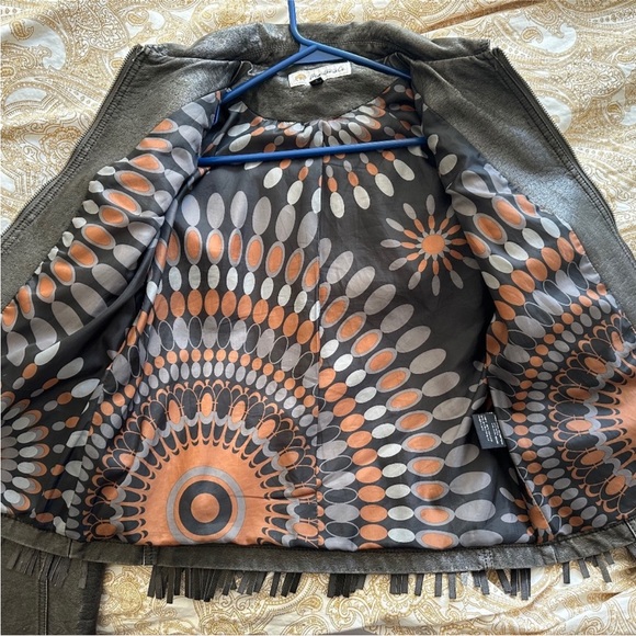 Vegan Leather Fringe Jacket - Picture 3 of 7